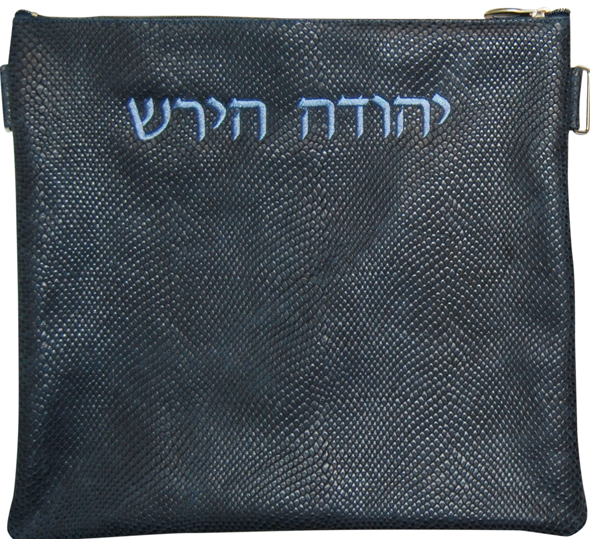 Faux Leather Tallit and Tefillin Bag with Shoulder Strap, Embossed